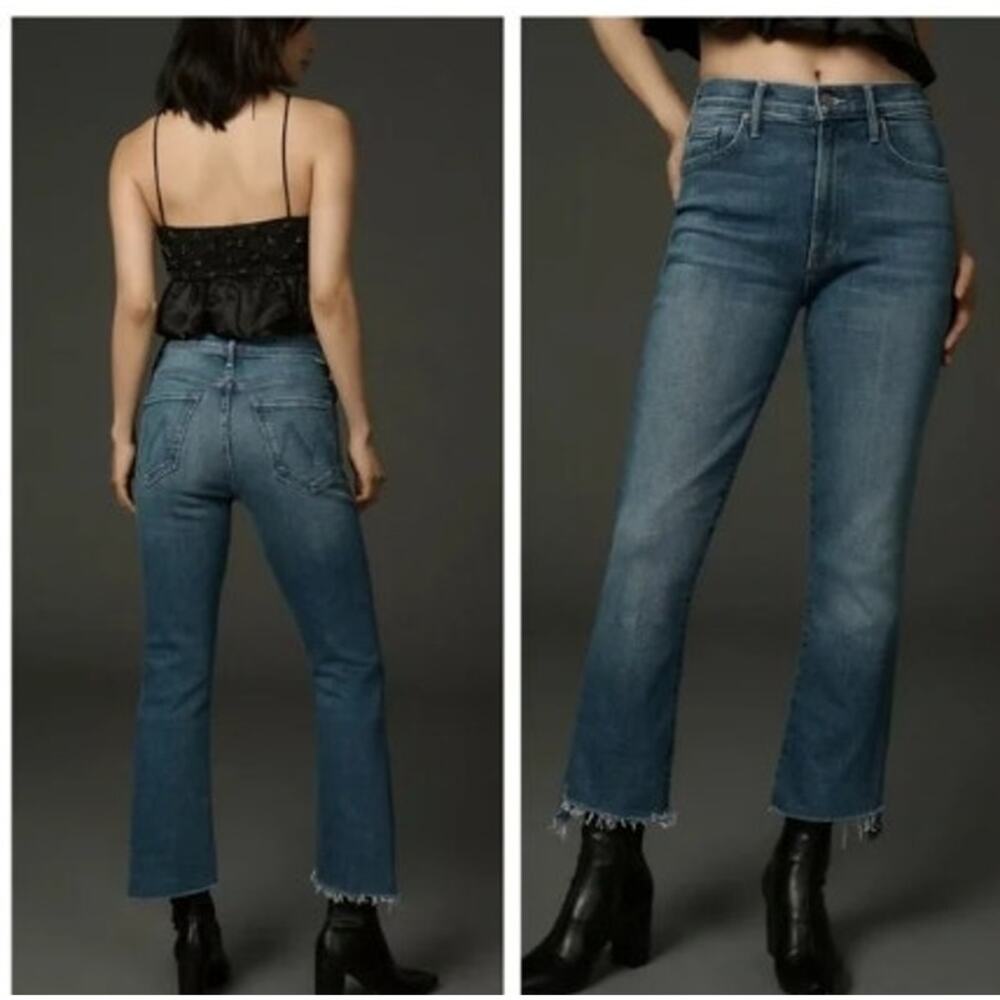 Mother The Insider Crop Step Fray In Work Hard Play Hard Size 28